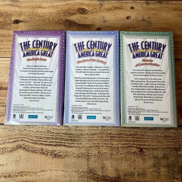 Readers Digest The Century That Made America Great VHS 3-Tape Box Set NEW SEALED - Picture 4 of 5